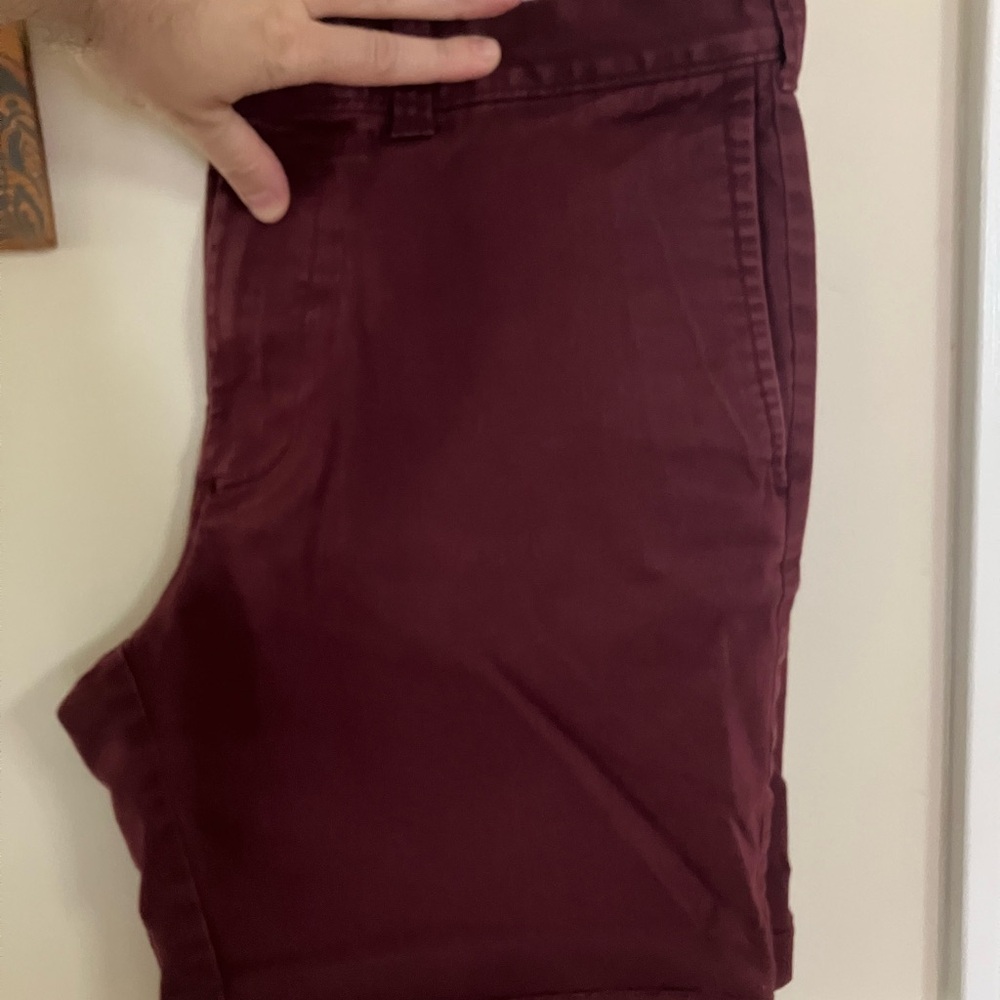 J. Crew Red Flat Front Shorts Casual Cotton